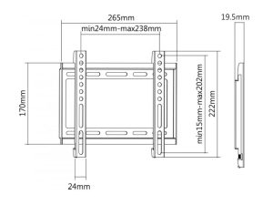 Nosač za TV Sbox PLB2222F - Image 2