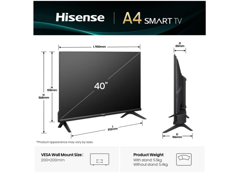 23205 1 TV LED FHD SMART HISENSE 40A4Q