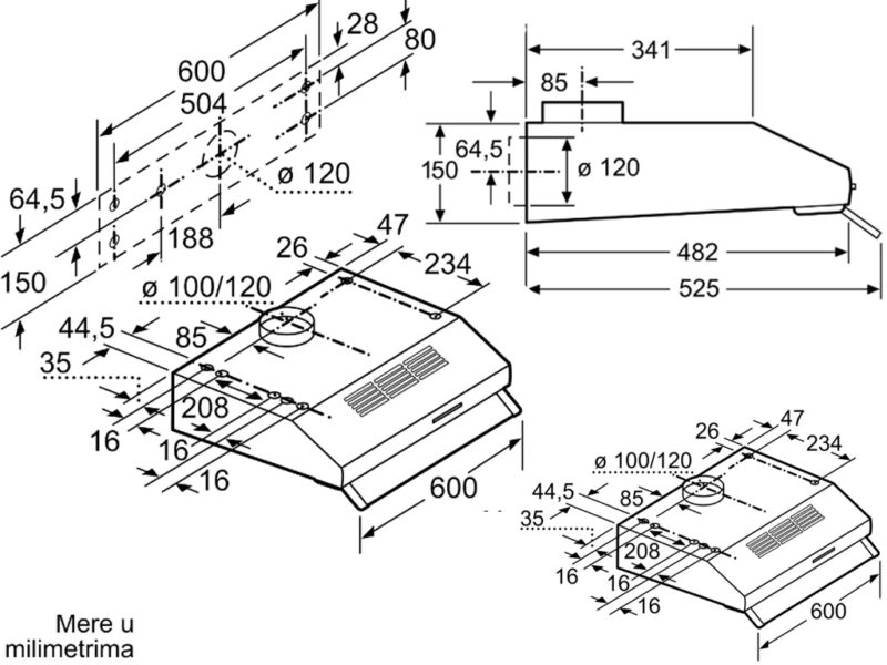 23427 5 Aspirator podugradni BOSCH DUL62FA51