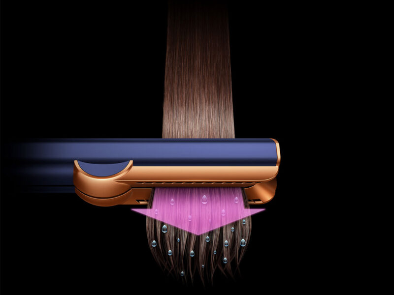 22721 2 Pegla za kosu Airstrait DYSON Prussian Blue Rich Copper 408215