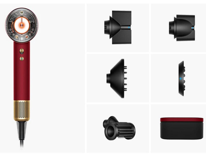 23591 3 Fen za kosu DYSON HD16 Supersonic Nural Red Velvet Gold Straight Wavy 493117