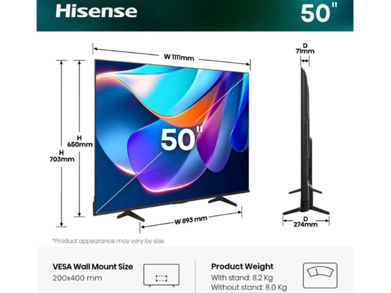 TV LED UHD SMART HISENSE 50A6S 2 23734 2 TV LED UHD SMART HISENSE 50A6S