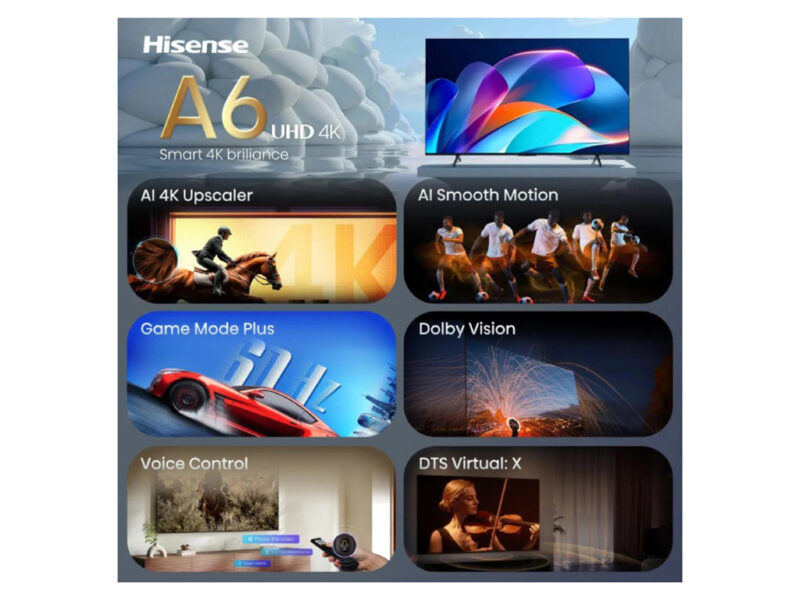 23735 4 TV LED UHD SMART HISENSE 55A6S