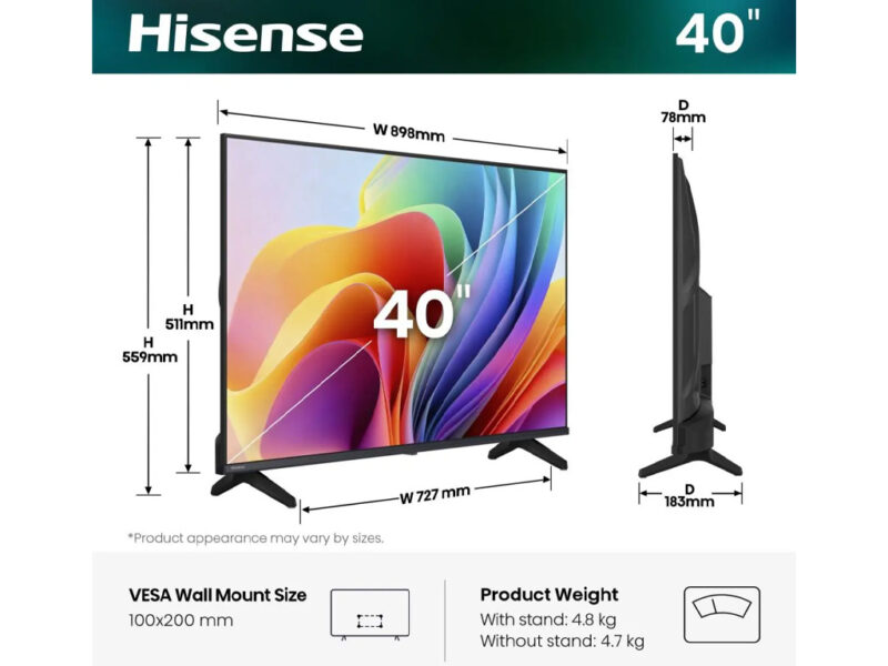 TV LED FHD SMART HISENSE 40A4S 1 23861 1 TV LED FHD SMART HISENSE 40A4S
